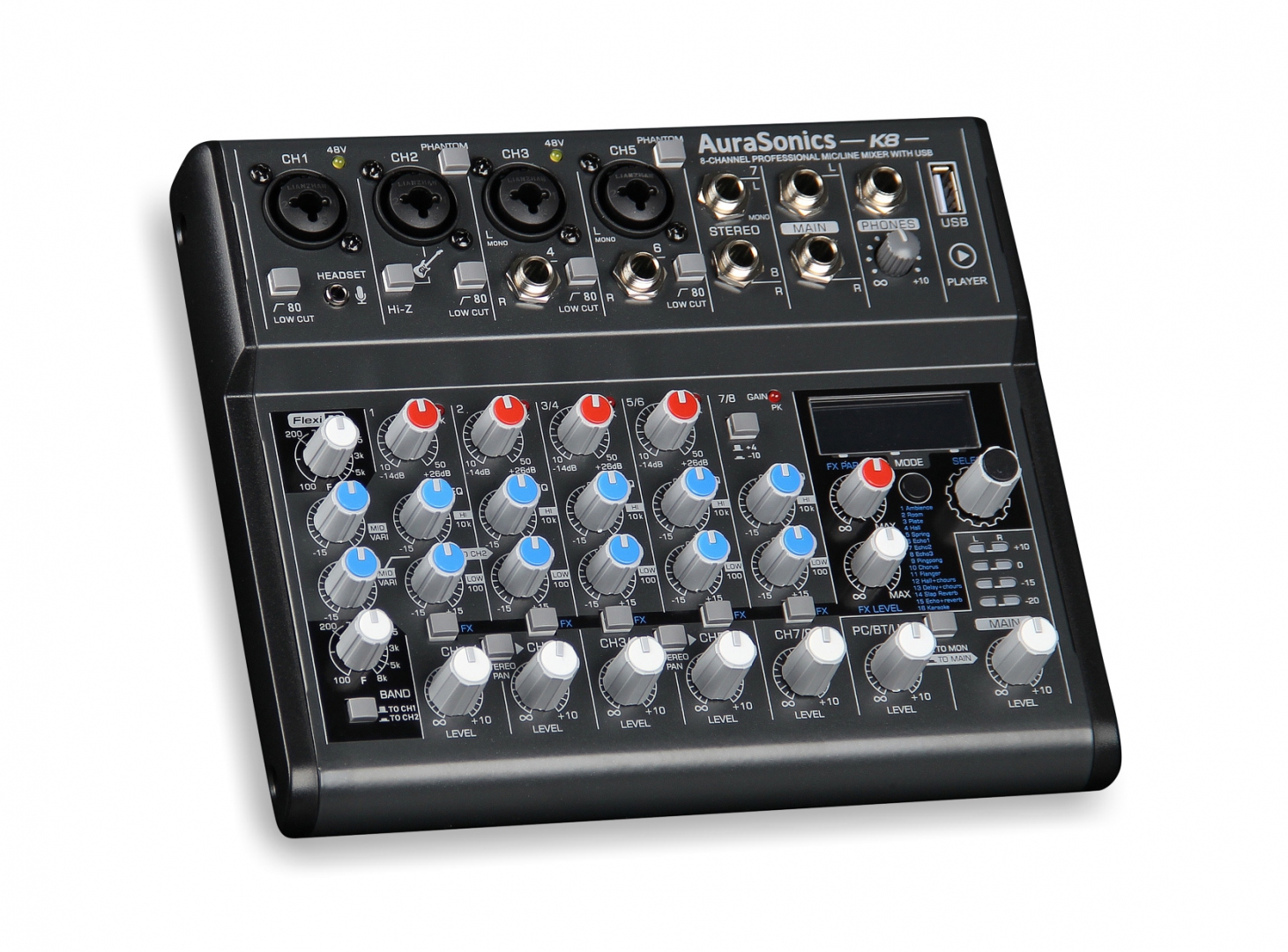 AuraSonics K8 компактный микшерный пульт в Кызыле