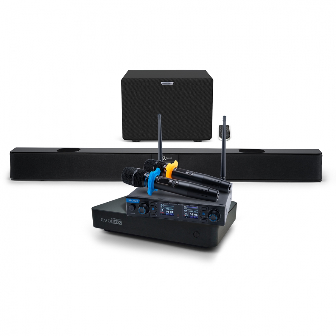 Hi-End караоке-система EVOBOX Premium + EvoSoundBar (саундбар с караоке) в Кызыле
